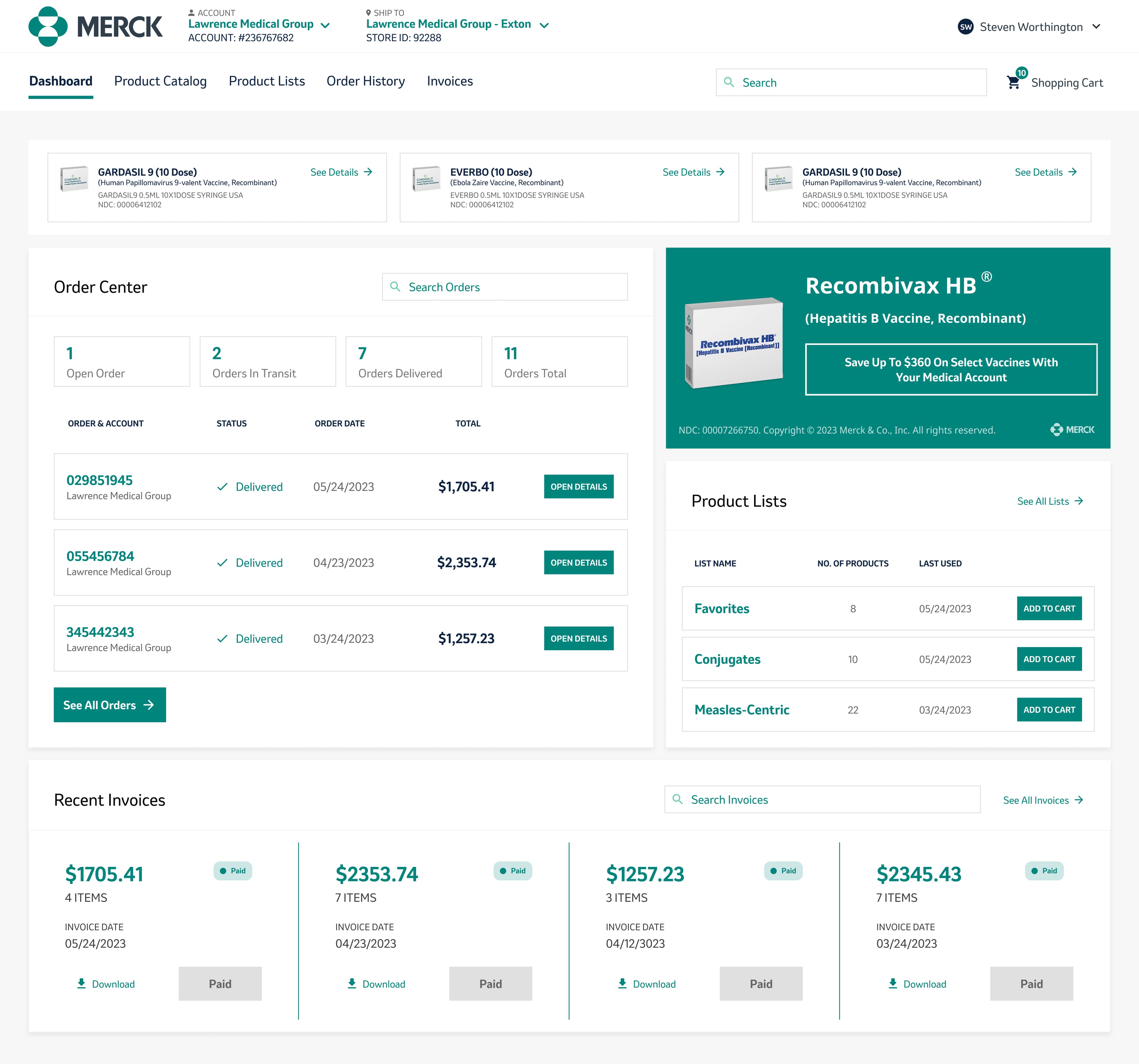 Merck — Dashboard